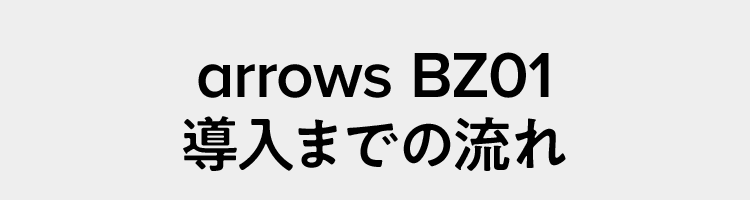 arrows BZ01導入までの流れ
