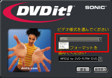 ビデオ様式を選んでください