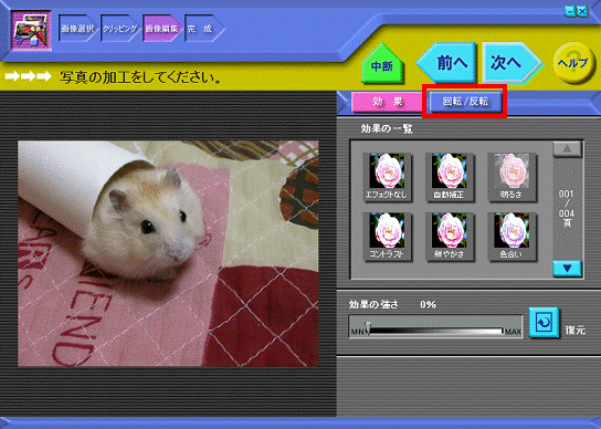 写真の加工をしてください。