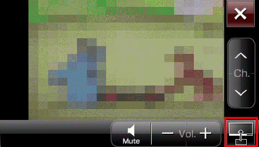 ミニテレビモード - 「ディスプレイ切替」ボタン