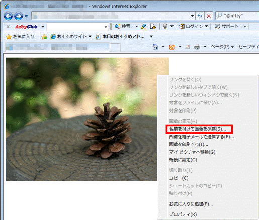 名前を付けて画像を保存