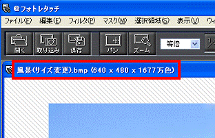 写真サイズの確認