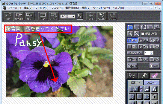 入力した文字をお好みの場所に移動する