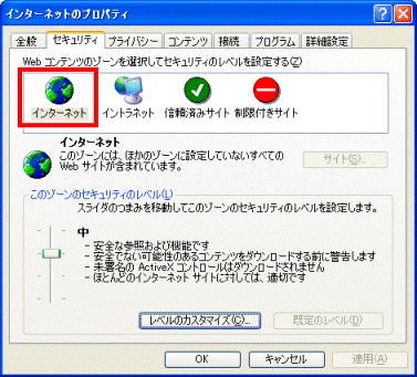 インターネット(コンテンツゾーン)