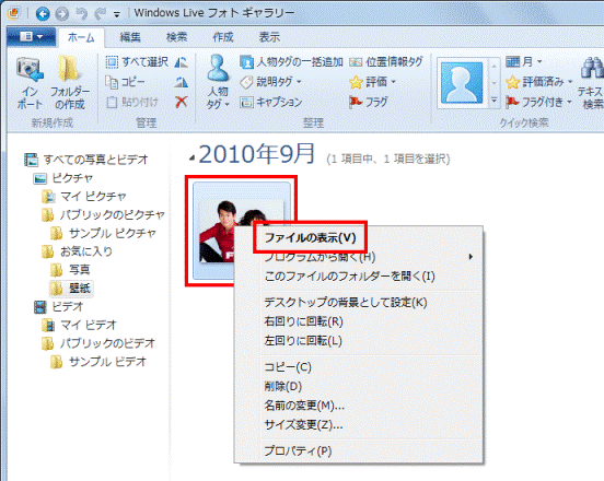 ファイルの表示