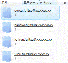 「名前で重ねて表示」