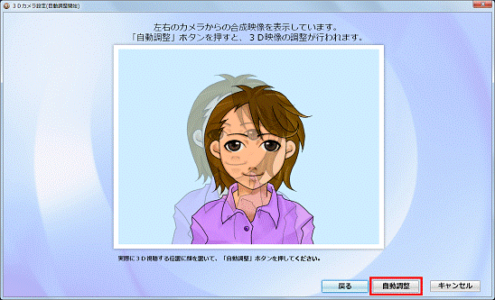 自動調整ボタン