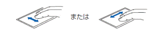 2本指でスクロール