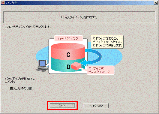 「ディスクイメージ」を作成する