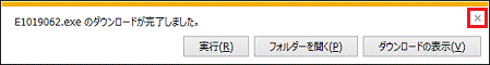 E1019062.exe のダウンロードが完了しました。
