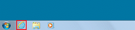 「Internet Explorer」アイコン(Windows 7)
