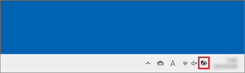 「バッテリー」アイコンが次のように表示されている場合はオン、表示されていない場合はオフの状態
