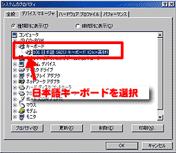 [�L�[�{�[�h]��I��