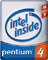 Pentium4のロゴ コンピュータの頭脳 インテルのプロセッサ