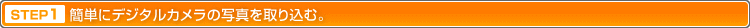 STEP1 ȒPɃfW^J̎ʐ^荞ށB