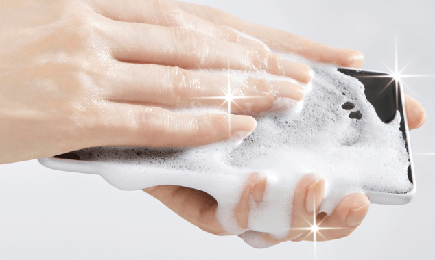 泡ハンドソープで丸洗いできる