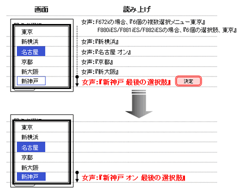 �J������Ԃ̃|�b�v�A�b�v���j���[�ɂēǂݏグ����������}