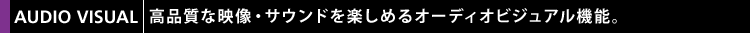 yAUDIO VISUALz iȉfETEhy߂I[fBIrWA@\B