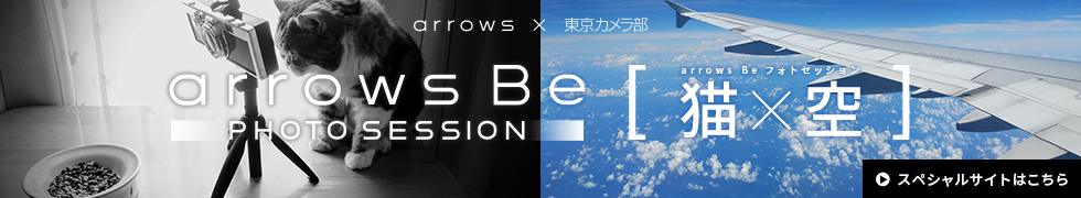 【arrows×東京カメラ部】 arrows Be PHOTO SESSION 猫×空 スペシャルサイトはこちら