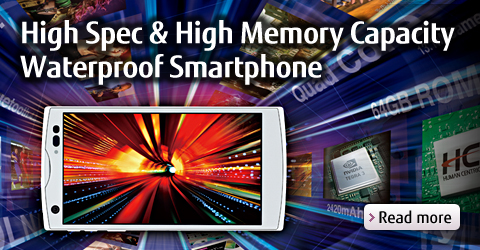 High Spec & High Memory Capacity Waterproof Smartphone