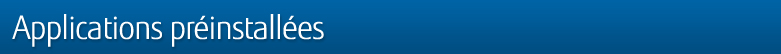 Applications préinstallées