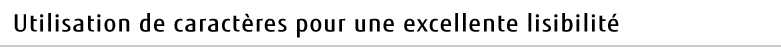 Utilisation de caractères pour une excellente lisibilité