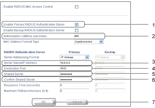 $B!V(BRADIUS Auth$B!W%?%V2hLL(B