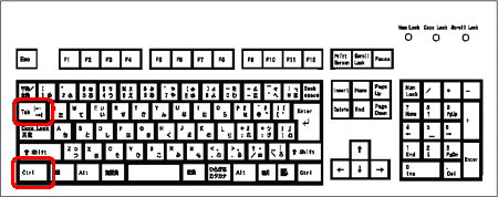 Ctrlキー+Tabキー