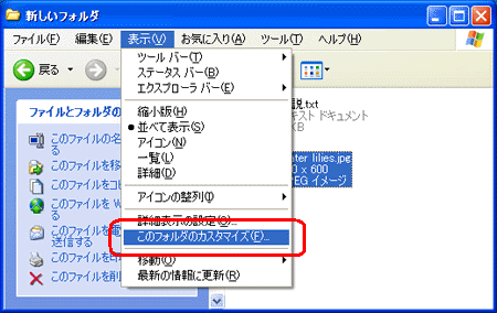 このフォルダのカスタマイズ(F)
