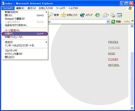 FMV Q&A - [Internet Explorer 6] Web ページのリンク一覧を印刷する
