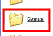 Sigmatelフォルダ