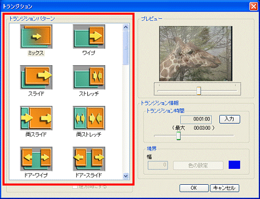 トラジションパターン