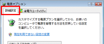 「詳細設定」タブ