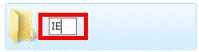 IEと入力した状態