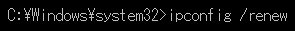C:¥Windows¥system32>ipconfig /renew