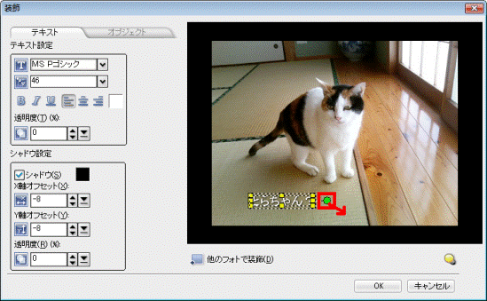 シャドーを移動