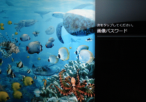 Origami 画像パスワードのログオン画面