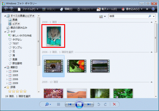 Windows フォトギャラリー