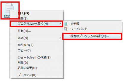 プログラムから開く