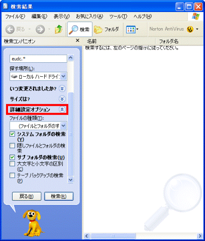 「詳細設定オプション」をクリック