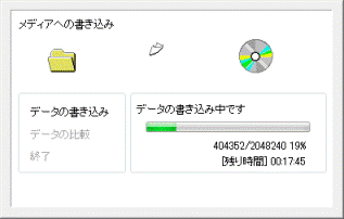 DVD書き込み中