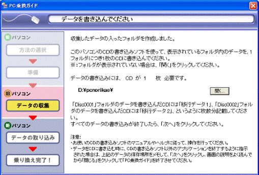 データを書き込んでください