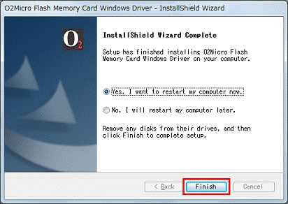 「Finish」ボタンをクリック