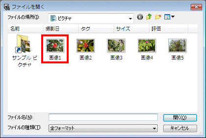 ファイルを開く