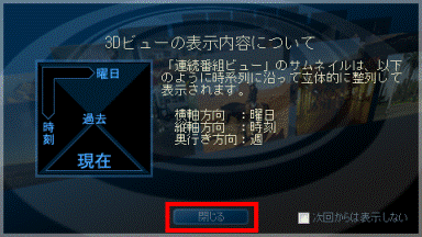 3Dビューの表示内容について