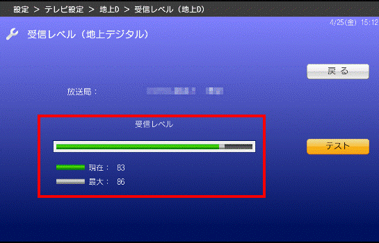 受信レベル