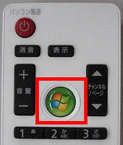 リモコンのMediaCenterボタンの写真