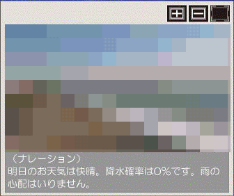 映像 / 字幕ウィンドウ