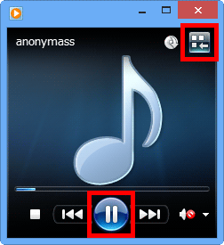 一時停止→ライブラリに切り替え