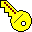 黄色い鍵の形をしたマウスポインタ
